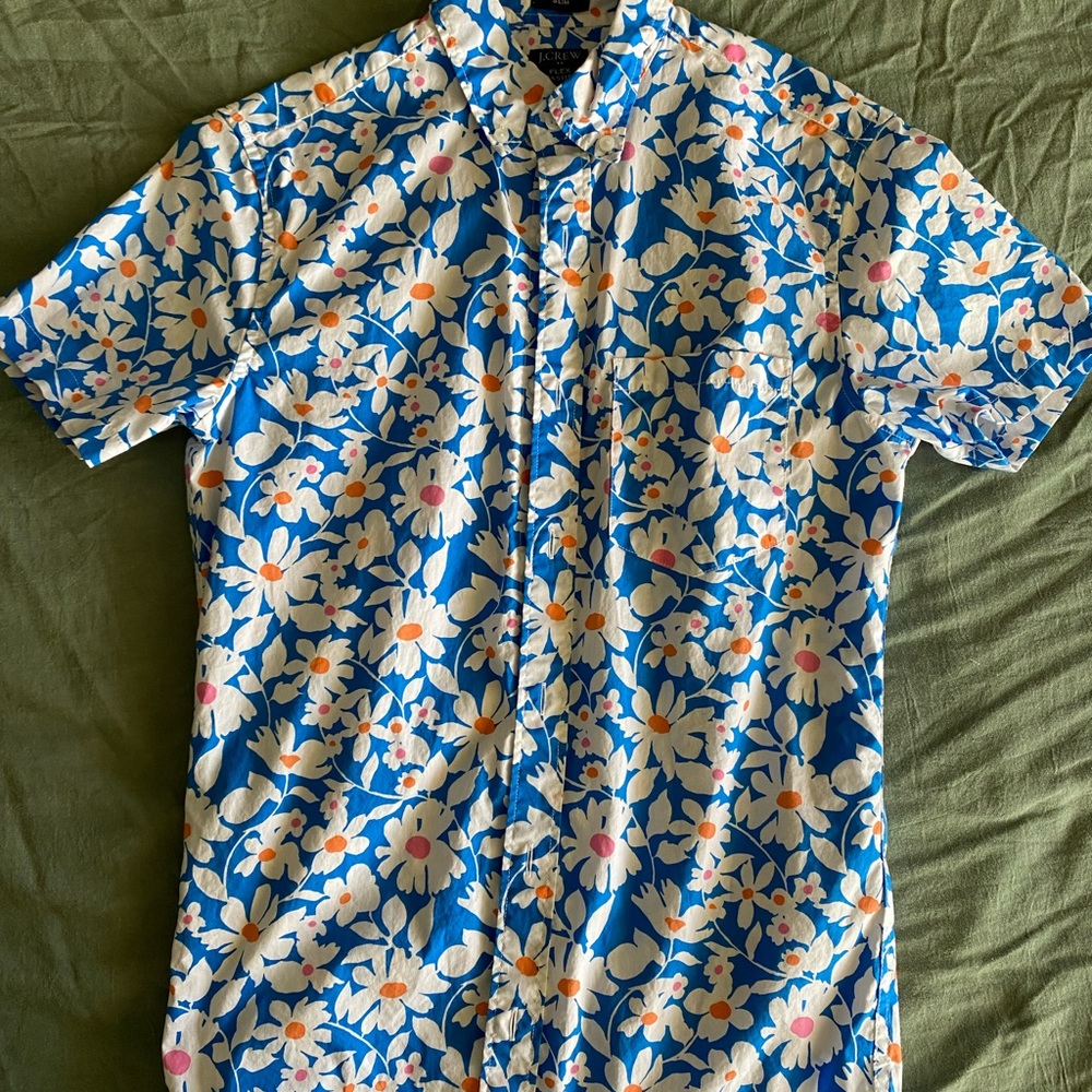 Mens J.Crew Flex short sleeve button up